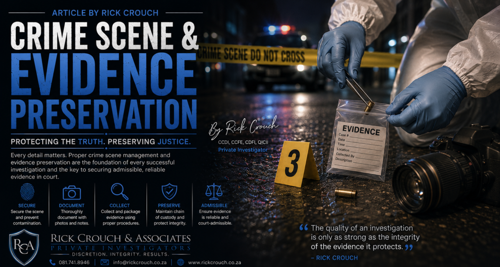 crime scene and evidence preservation article by rick crouch