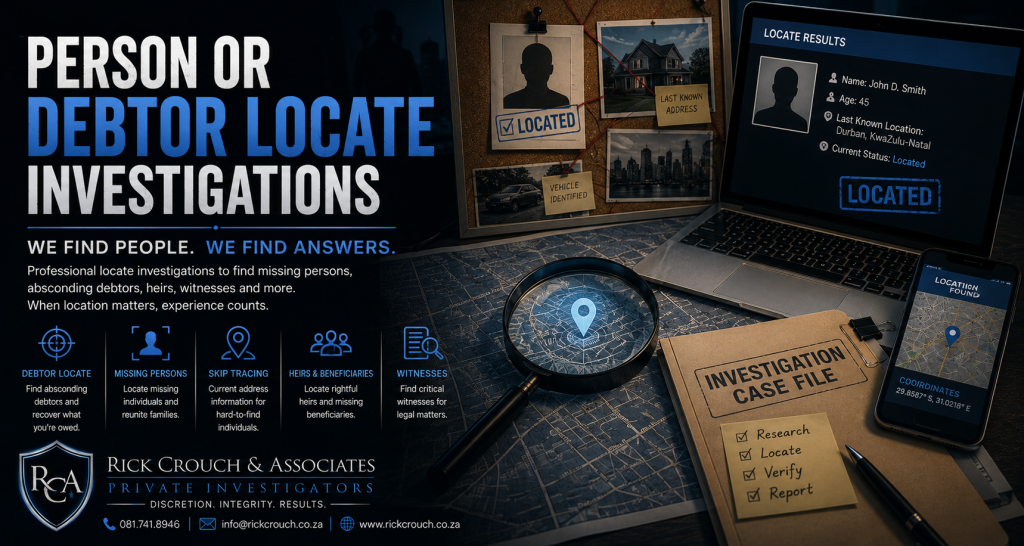 person and debtor locate investigations